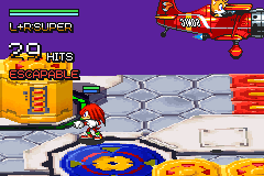 Knuckles under fire from Tails’ Tornado Super